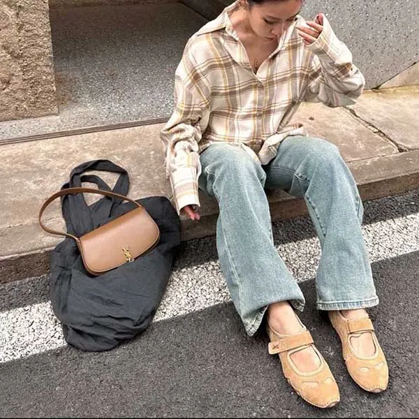 Giày Búp Bê Nữ Jeep Outdoor Shoes P244WAS032 Màu Nâu Size 37