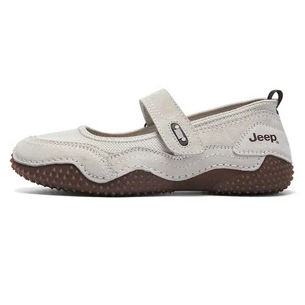 Giày Búp Bê Nữ Jeep The Spirit Mary Jane P651W13129 Màu Be Phối Nâu Size 37 - Giày - Vua Hàng Hiệu
