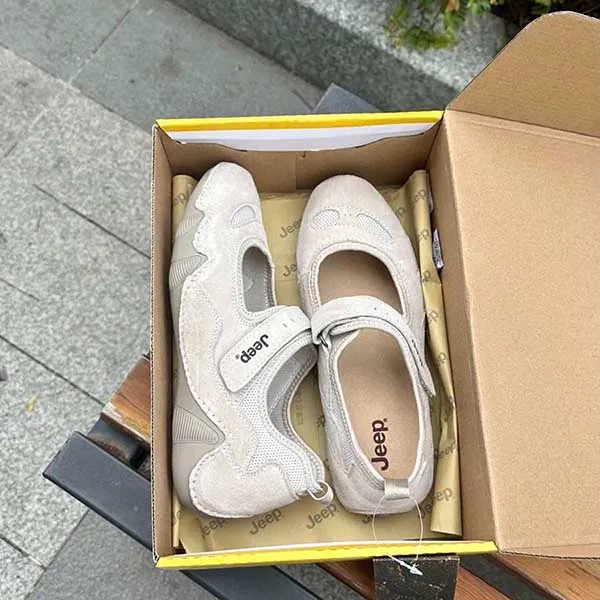 Giày Búp Bê Nữ Jeep The Spirit Mary Jane Shoes Grey P244WAS032 Màu Xám Size 39 - Giày - Vua Hàng Hiệu