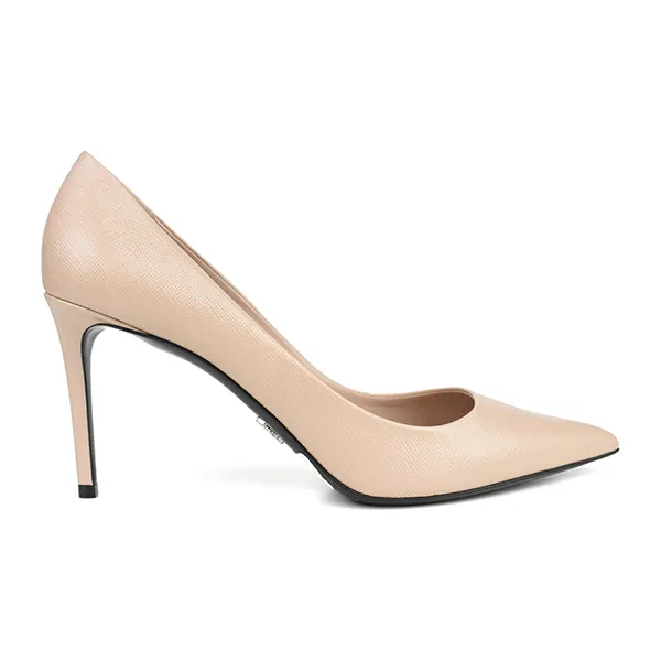 Giày Cao Gót Nữ Prada Pumps Màu Be Size 37.5