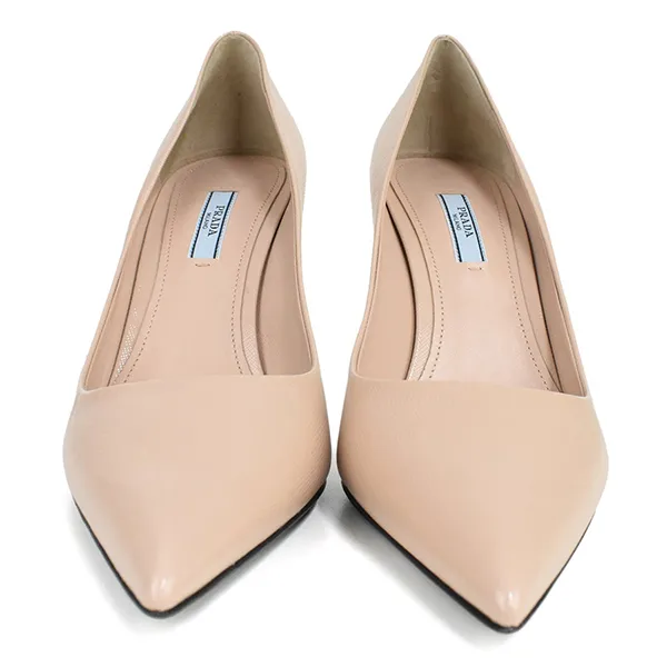 Giày Cao Gót Nữ Prada Pumps Màu Be Size 37.5