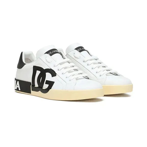 Giày Sneakers Nam Dolce & Gabbana D&G Portofino Nappa Leather CS1772 AC330 89697 Màu Trắng Size 39