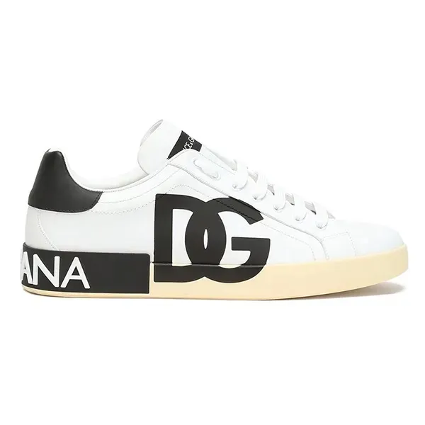 Giày Sneakers Nam Dolce & Gabbana D&G Portofino Nappa Leather CS1772 AC330 89697 Màu Trắng Size 39