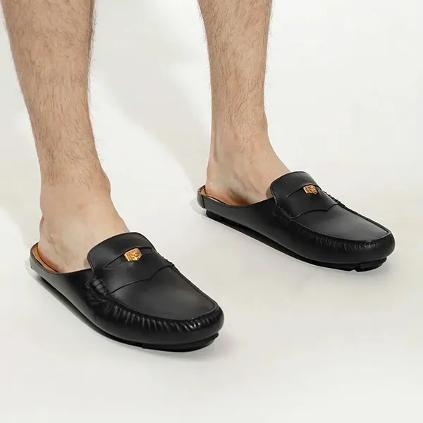 Giày Sục Nam Versace Medusa Biggie Driver Mules Black 1010184-1A00693-1B00V Màu Đen Size 40