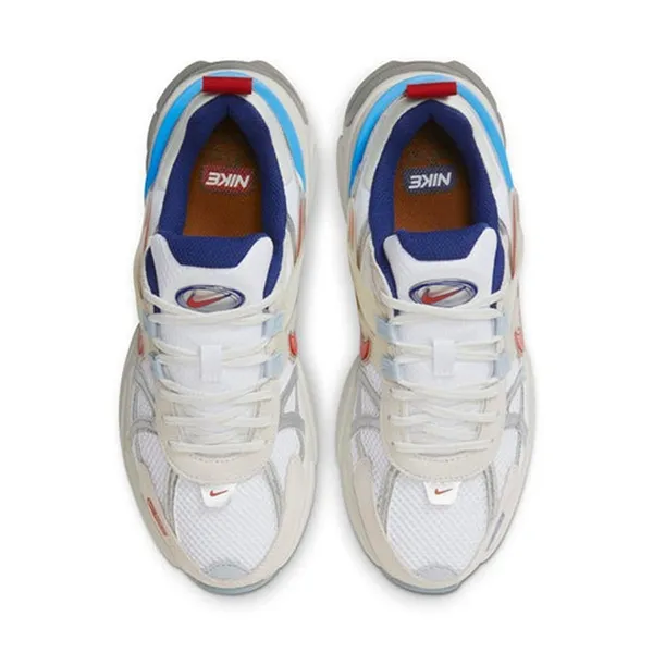 Giày Thể Thao Nike V2K Run Metallic Silver Gym Red University Blue HF5724-061 Màu Trắng Xanh Size 35.5
