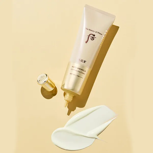 Kem Chống Nắng Ngăn Ngừa Lão Hóa Whoo Gongjinhyang Anti-Wrinkle UV Protective Cream SPF 50+/PA++++ 50ml C_Mi - Kem chống nắng - Vua Hàng Hiệu