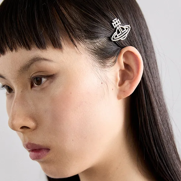 Kẹp Tóc Vivienne Westwood Annalisa Hair Clip Màu Bạc