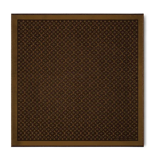 Khăn Choàng Nữ Louis Vuitton LV Monogram Shine Shawl M75122 Màu Nâu