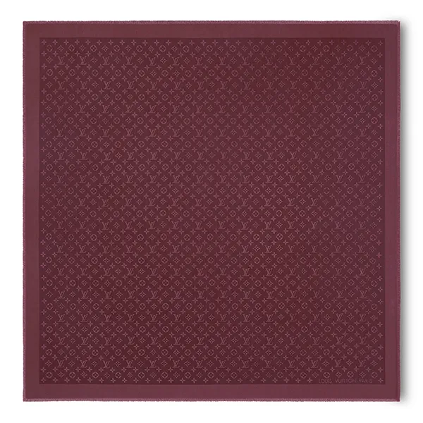 Khăn Louis Vuitton LV Monogram Classic Shawl M92474 Màu Đỏ Bordeaux