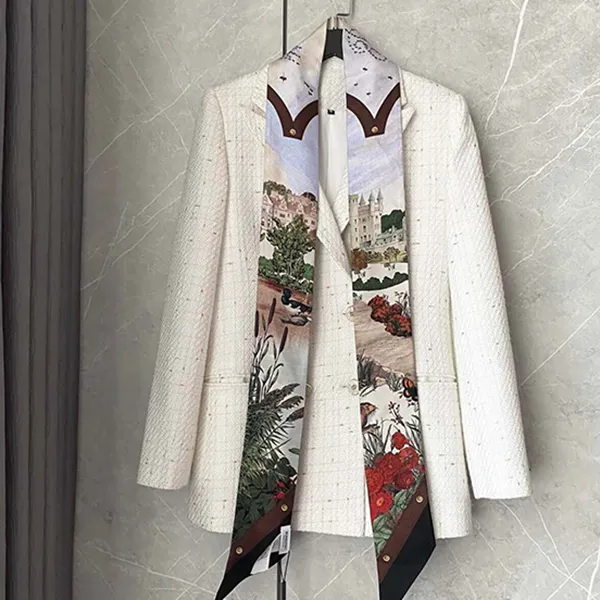 Khăn Nữ Burberry Silk Square 80446981 Màu Xanh Họa Tiết