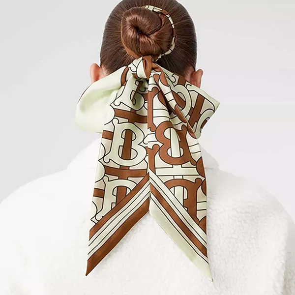 Khăn Nữ Burberry Silk Square 80595431 Màu Nâu Be