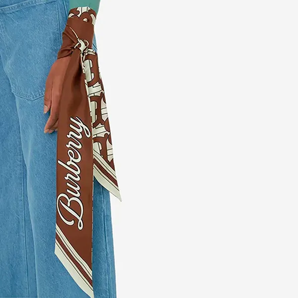 Khăn Nữ Burberry Silk Square 80595431 Màu Nâu Be