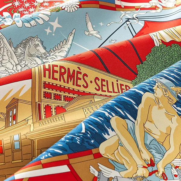 Khăn Nữ Hermès Flagship Square 90 H004091SV11 Màu Đỏ - Thời trang - Vua Hàng Hiệu