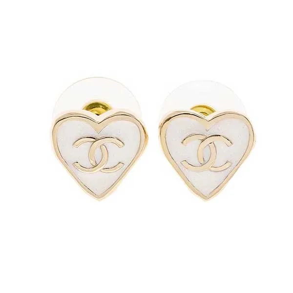 Khuyên Tai Nữ Chanel Logo Earrings ABF315 B19851 Màu Vàng