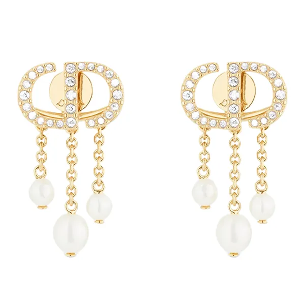 Khuyên Tai Nữ Dior Petit CD Earrings E1549PTCCY_D301 Màu Vàng Gold - Trang sức - Vua Hàng Hiệu