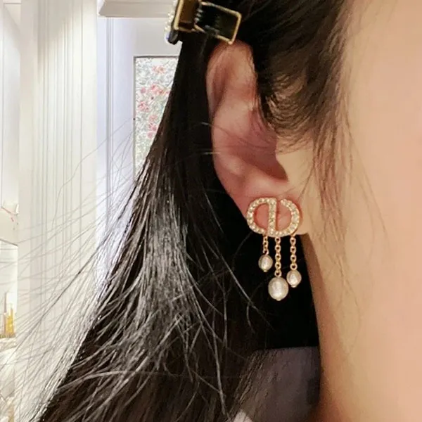 Khuyên Tai Nữ Dior Petit CD Earrings E1549PTCCY_D301 Màu Vàng Gold - Trang sức - Vua Hàng Hiệu