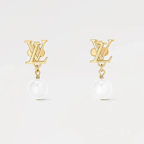 Khuyên Tai Nữ Louis Vuitton LV Iconic Louisa Earrings M01585 Màu Vàng Gold