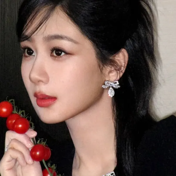 Khuyên Tai Nữ Shushu/Tong Yvmin Edition Lissome Gem Bowknot Earrings Màu Bạc - Trang sức - Vua Hàng Hiệu