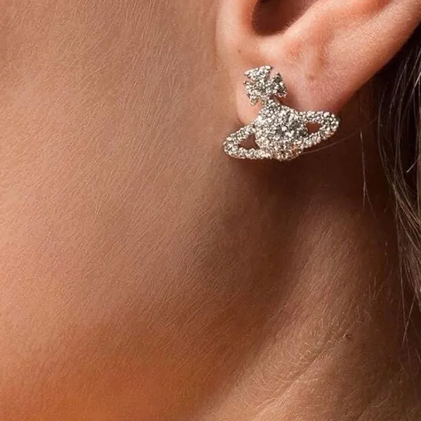 Khuyên Tai Nữ Vivienne Westwood Grace Earrings Màu Bạc - Trang sức - Vua Hàng Hiệu