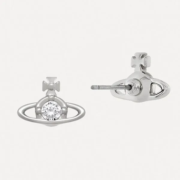 Khuyên Tai Nữ Vivienne Westwood Nano Solitaire Earrings 8050889135258 Màu Bạc - Trang sức - Vua Hàng Hiệu
