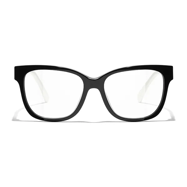 Kính Mắt Cận Nữ Chanel Square Eyeglasses 0CH3472 1656 Màu Đen Trắng - Kính mắt - Vua Hàng Hiệu