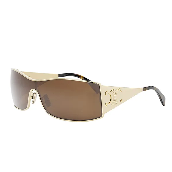 Kính Mát Unisex Celine Maxi Metal Triomphe CL40283U 30E Màu Nâu Vàng