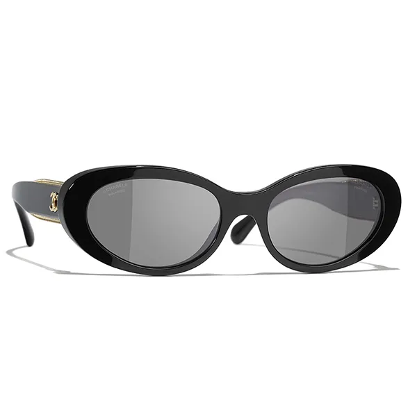 Kính Mát Chanel 0CH5515 C62248 Oval Sunglasses Màu Đen
