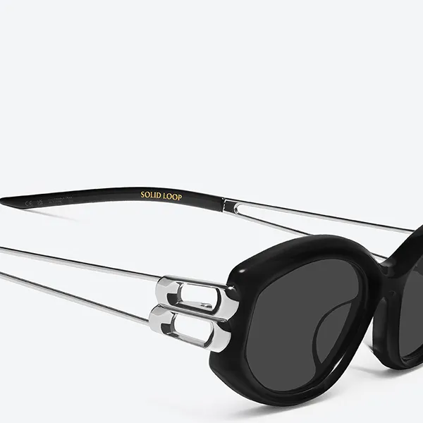 Kính Mát Unisex Gentle Monster Solid Loop 01 Màu Đen - Kính mắt - Vua Hàng Hiệu