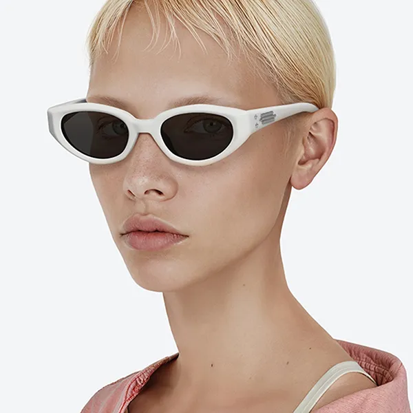 Kính Mát Gentle Monster Sunglasses Jennie Fish Tail W2 Màu Trắng - Kính mắt - Vua Hàng Hiệu