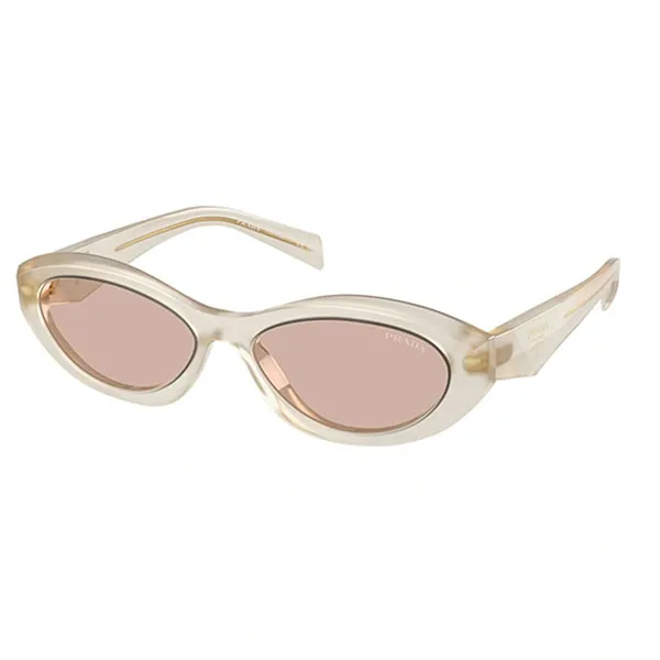 Kính Mát Prada Transparent Sunglasses 0PR 26ZS 12V4I2 Màu Trắng - Hồng