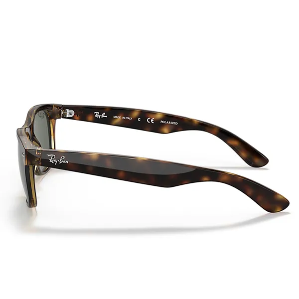 Kính Mát Rayban New Wayfarer Polarized Sunglasses RB2132 90258 52 Màu Xanh/Nâu Havana