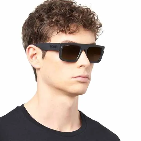 Kính Mát Unisex Dsquared2 ICON 0008/S 003/T4 Sunglasses Màu Đen - Kính mắt - Vua Hàng Hiệu