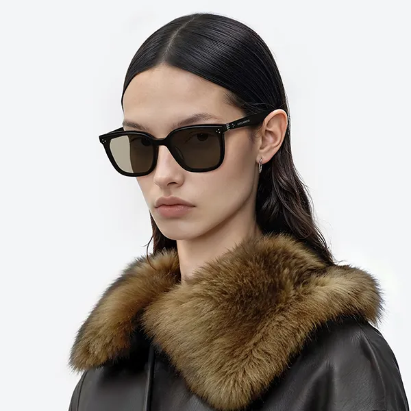 Kính Mát Unisex Gentle Monster By Row 01 BR Sunglasses Màu Đen Nâu - Kính mắt - Vua Hàng Hiệu