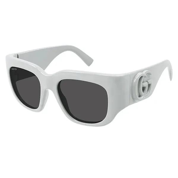 Kính Mát Unisex Gucci GG1545S 003 Shiny Grey Sunglasses Màu Xám - Kính mắt - Vua Hàng Hiệu