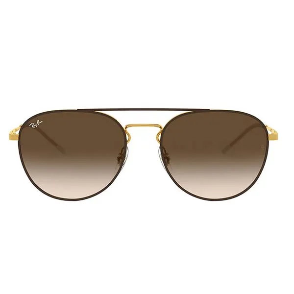 Kính Mát Unisex Rayban Sunglasses RB 3589 905513 55 Màu Nâu/Gold - Kính mắt - Vua Hàng Hiệu