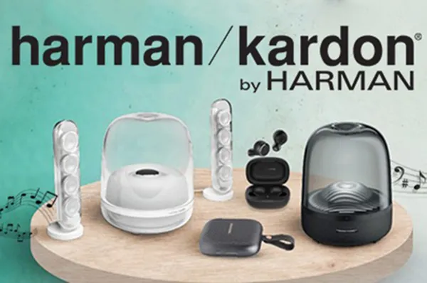 Loa Bluetooth Harman Kardon Aura Studio 4 Màu Đen Vàng [Chính Hãng Harman Kardon - Bảo hành 1 năm] - Phụ Kiện Công Nghệ - Vua Hàng Hiệu