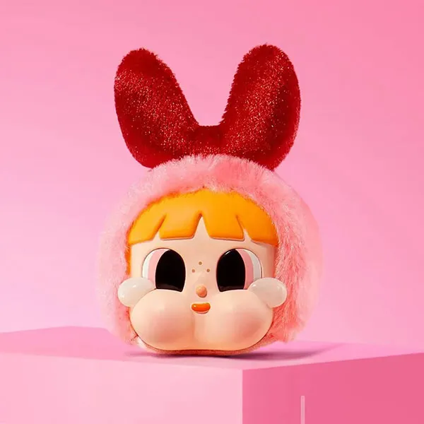 Móc Khóa Pop Mart Crybaby x Powerpuff Girls Series Vinyl Face Plush Blind Box Màu Hồng - Phụ kiện - Vua Hàng Hiệu