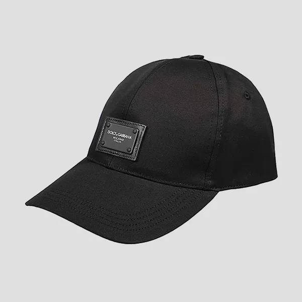 Mũ Dolce & Gabbana D&G Logo Patch Baseball Cap Fufjr Màu Đen Size 57