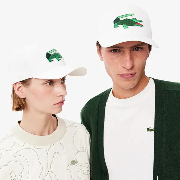 Mũ Lacoste Unisex Crocodile Graphic Baseball Cap RK3385 51 70V Màu Trắng - Mũ nón - Vua Hàng Hiệu