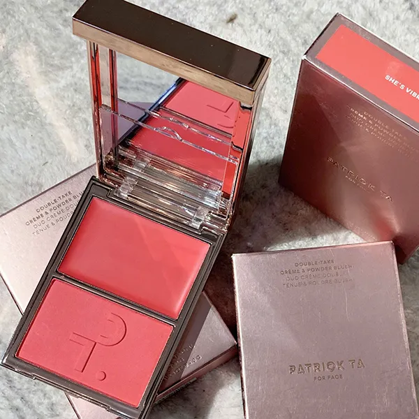 Phấn Má Hồng Patrick Ta 2in1 Double-Take Cream And Power Blush Duo Màu She's Vibrant - Trang điểm - Vua Hàng Hiệu