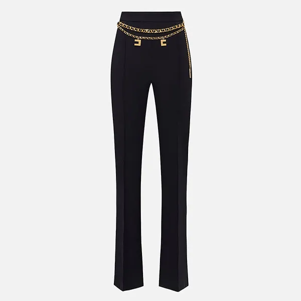 Quần Dài Nữ Elisabetta Franchi PAT3546E3 Màu Đen Size 40