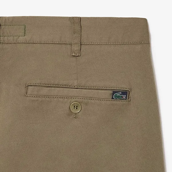 Quần Khaki Nam Lacoste Slim Fit HH2661 316 Màu Xanh Rêu Size 38