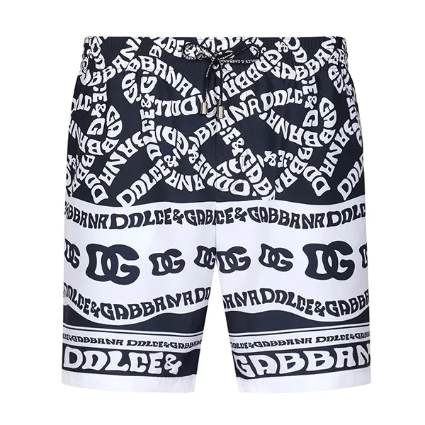 Quần Short Nam Dolce & Gabbana D&G Marina Logo-Print Swim Màu Đen Trắng Size S - Thời trang - Vua Hàng Hiệu