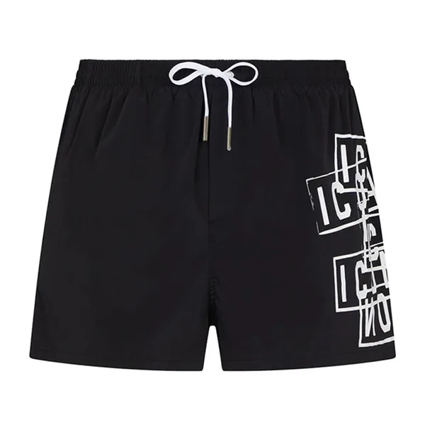 Quần Short Nam Dsquared2 Icon Logo-Print D7B8P5400 Màu Đen Size 46