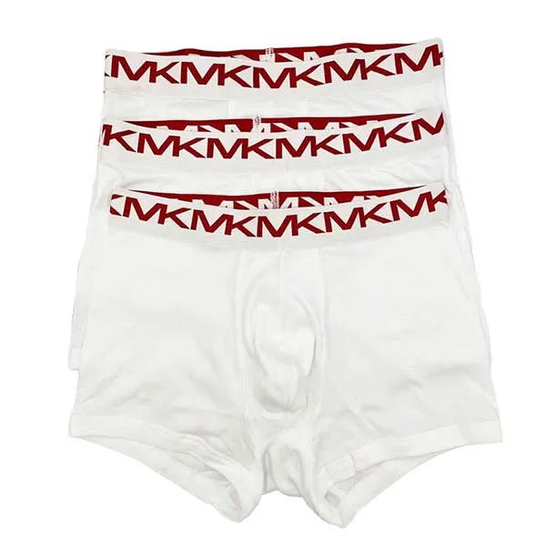 Set 3 Quần Lót Nam Michael Kors MK Men's 3 Pack Performance Cotton Màu Trắng Size S