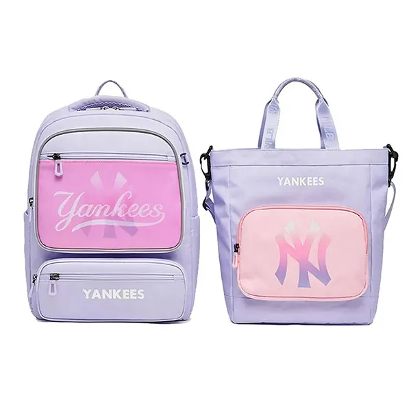 Set Balo Trẻ Em Và Túi Tote MLB NY Yankees 7ABK0013N-50VOL Màu Tím