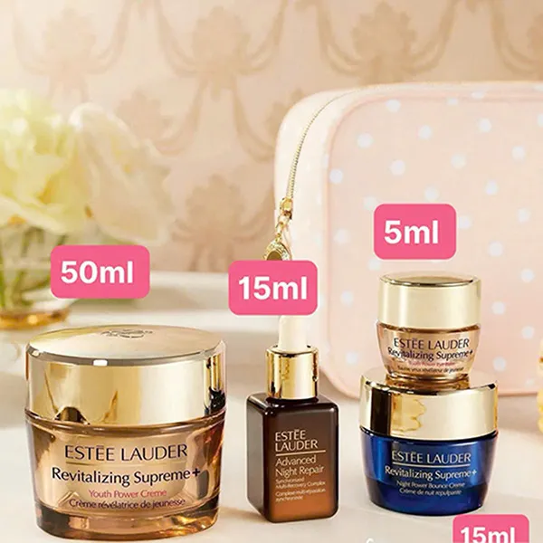 Set Chăm Sóc Da Estée Lauder The Lifting + Firming Routine Revitalizing Supreme+ Skincare 5 Món