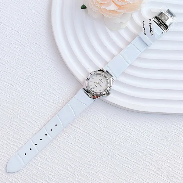 Set Đồng Hồ Và Vòng Đeo Tay Nữ FL Franklin Quartz Watch FL42210 Màu Trắng
