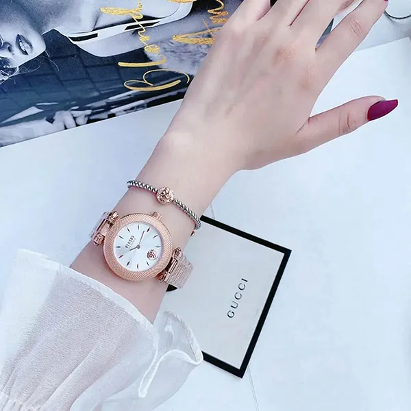 Set Đồng Hồ Và Vòng Đeo Tay Nữ Versace Versus Brick Lane Ladies Watch Rose Gold VSP712218 Màu Vàng Hồng - Đồng hồ - Vua Hàng Hiệu