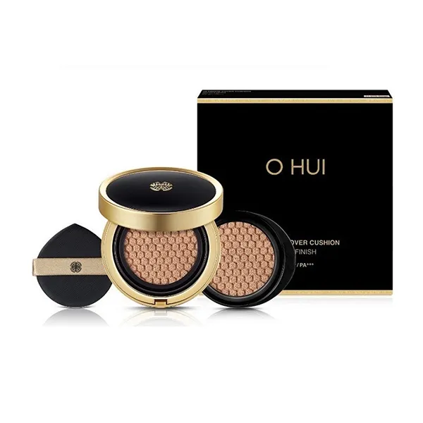 Set Phấn Nước Ohui Ultimate Cover Cushion Satin Finish Gift (Hộp Phấn Chính + 1 Lõi Sơ Cua) Tone Honey Beige